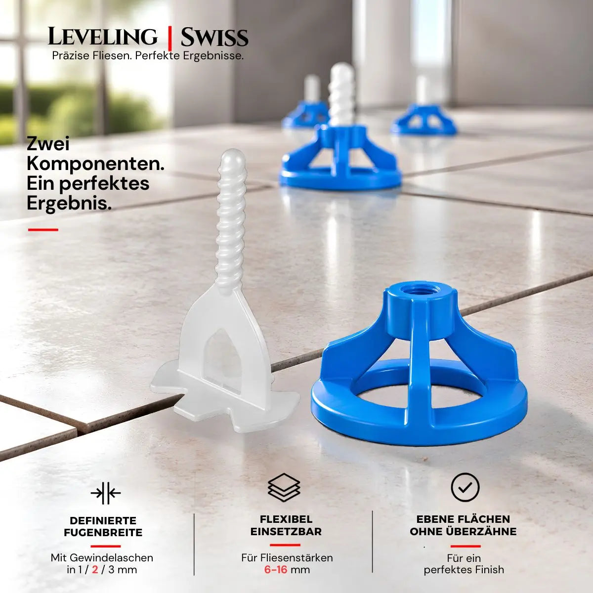 Starter-Set für Fliesen-Nivelliersystem | 250 Teile