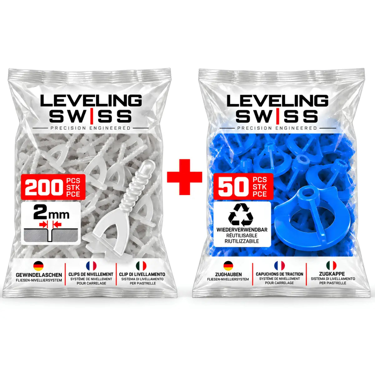 Starter-Set für Fliesen-Nivelliersystem | 250 Teile
